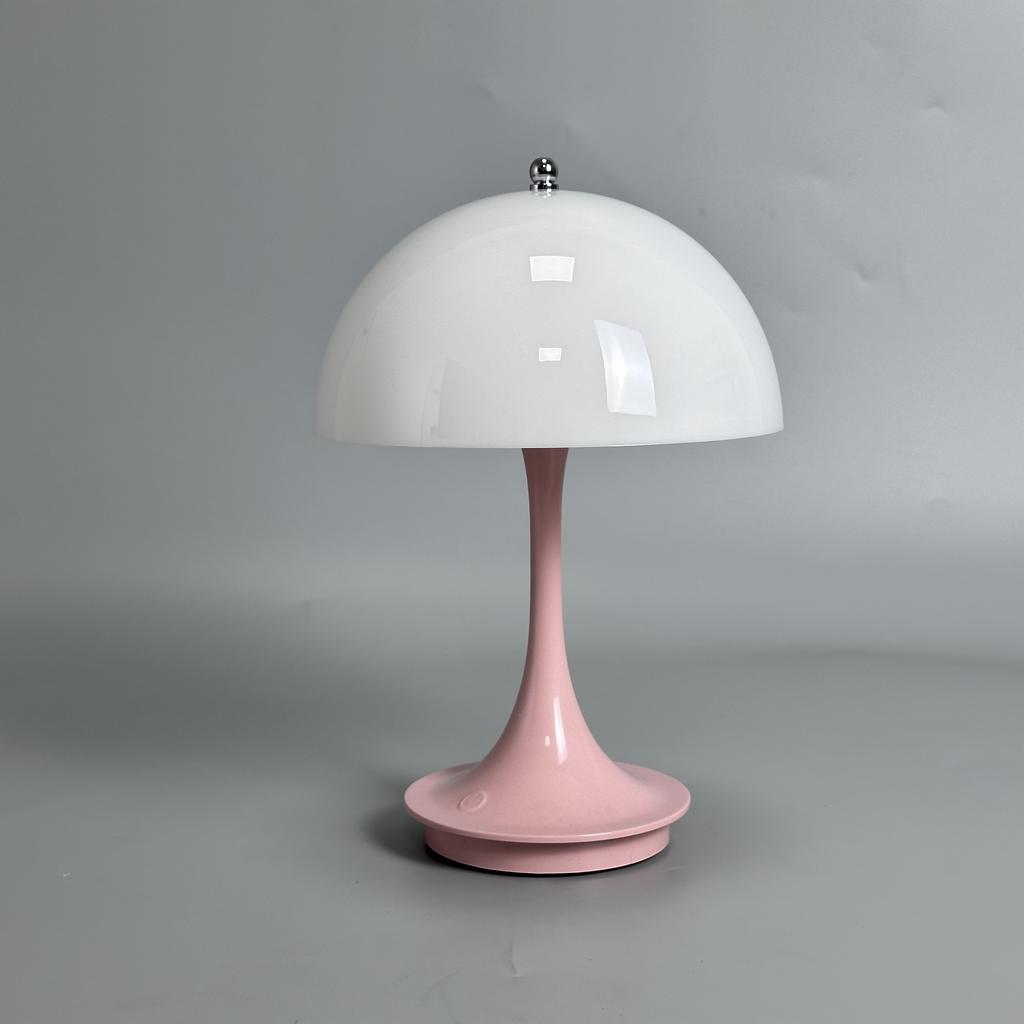 LED Mushroom Small Table Lamp Portable USB Charging Dimmable Flower Bud Lamp Bedroom Bedside Lamp