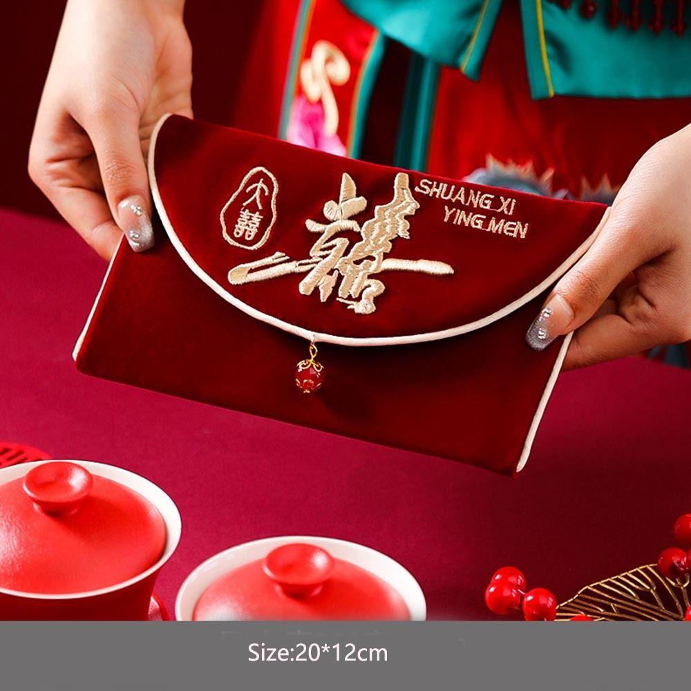 Best Wishes Wedding Red Envelope Multiple Patterns Red Money Packet HongBao Spring Festival