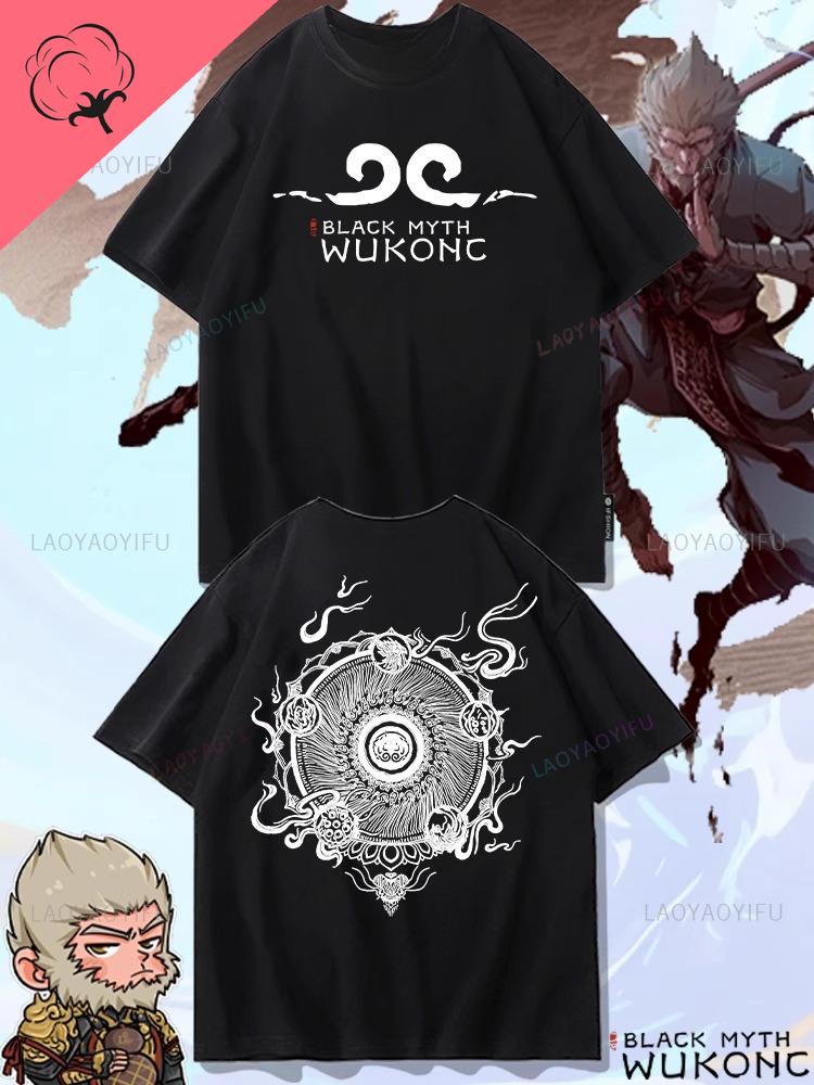 Camisetas Black Myth WUKONG Tshirt Unisex Women Originality Hot Sale Gamer Y2k Clothes Pure Cotton Popular Shirts