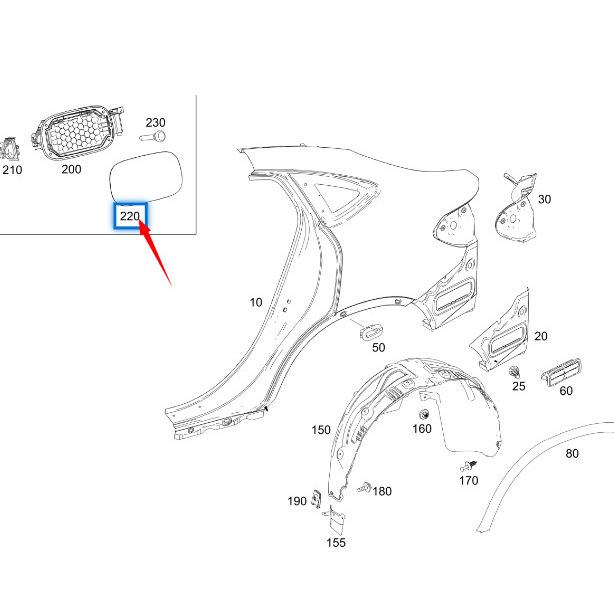 Mercedes-Benz GLC X253 Tankdeckel