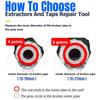 2 in 1 Broken Wire Water Pipe Bolt Removal Tool Water Pipe Break Extractor Kit for 1/2in / 3/4in Pipe Valve Faucet Break Bolt