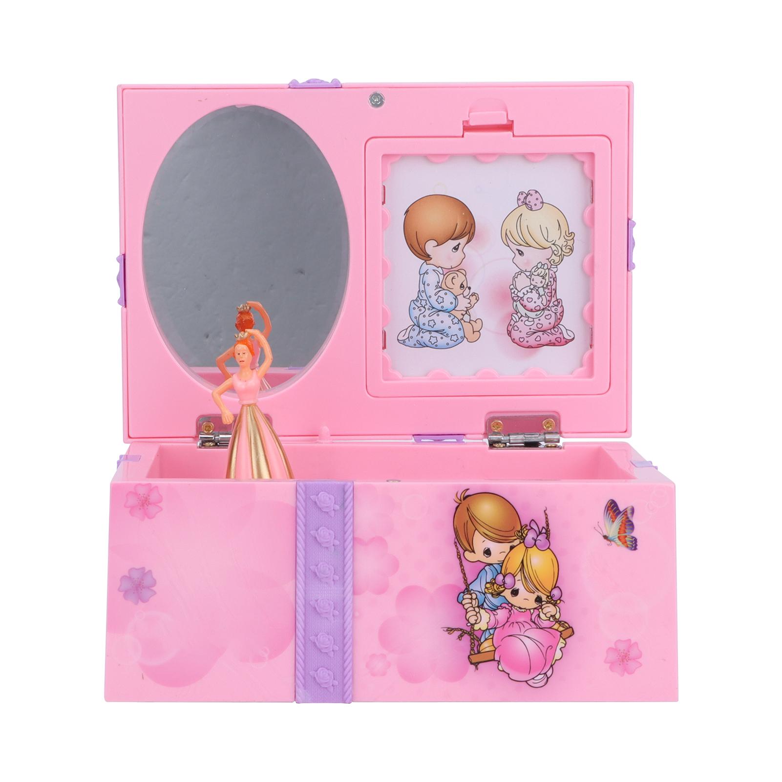 

Music Jewelry Box Rotating Ballearina Ballet Girl Purple Bow Case for Gift Accessories Storage