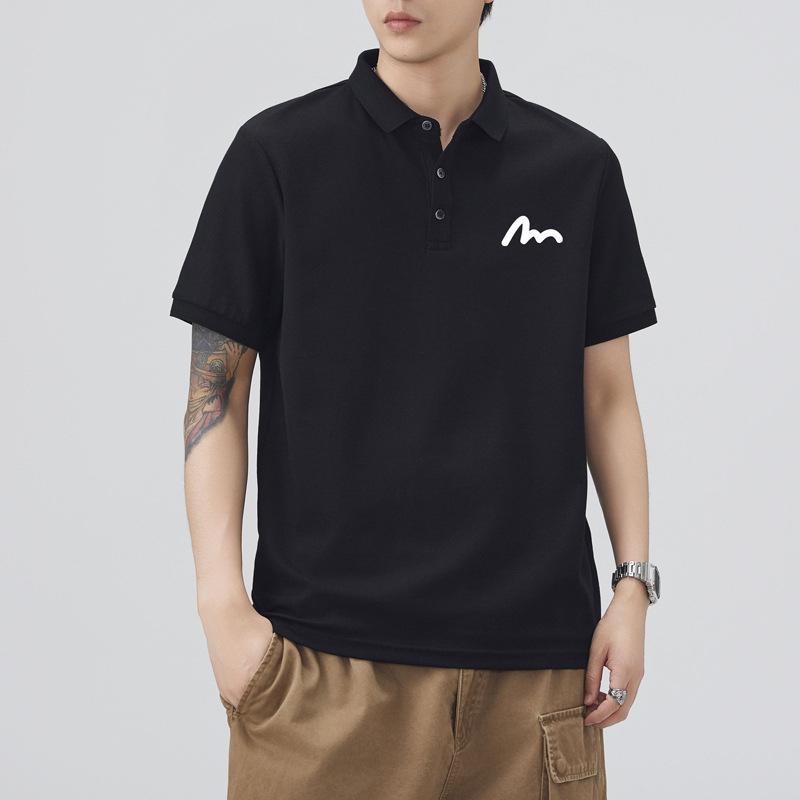 Summer Thin Three-dimensional Silicone Printed Short-sleeved POLO Shirt Men's T-shirt Top