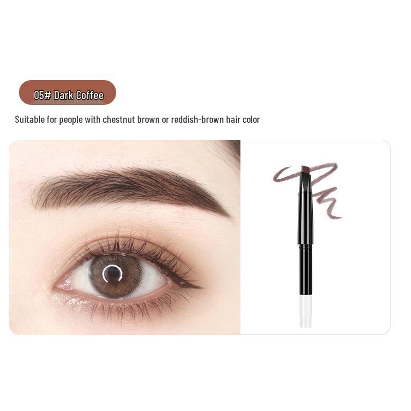 Dual-Ended Rotating Eyebrow Pencil with Waterproof, Smudge-Proof Refill Core
