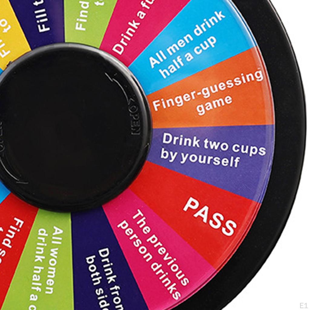 Prize Wheel for Group Drinking Game Reusable Tabletop Party Funny Supplies Show Lightweight Double