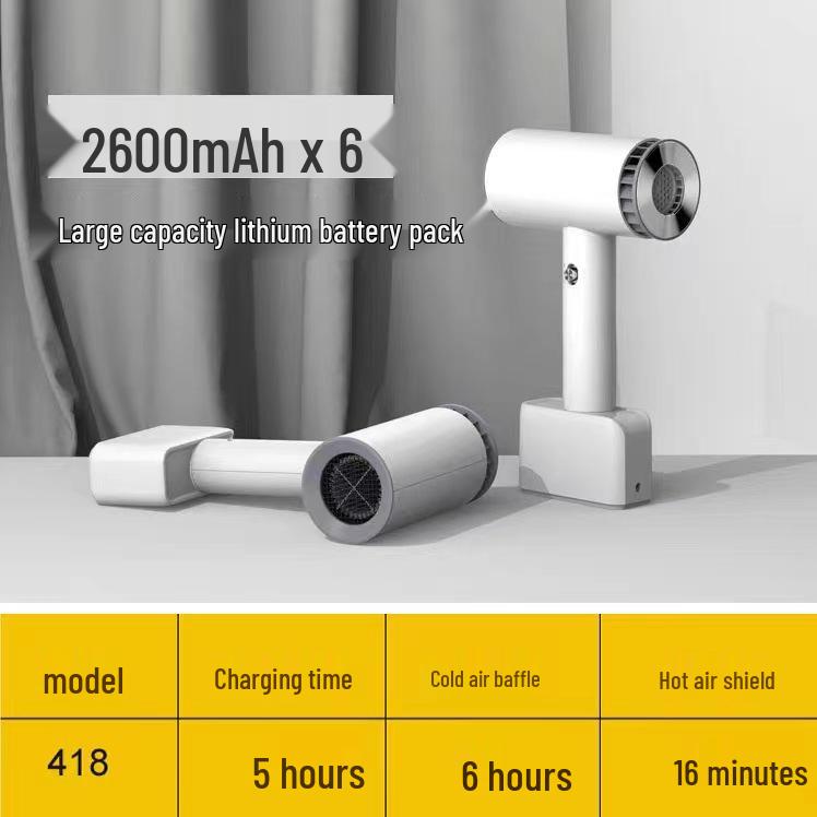 Rechargeable Wireless Hair Dryer for Home, Art Students, Outdoor Use, and Baby Care