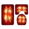 Christmas Bathroom Floor Mat Toilet Three-Piece Set