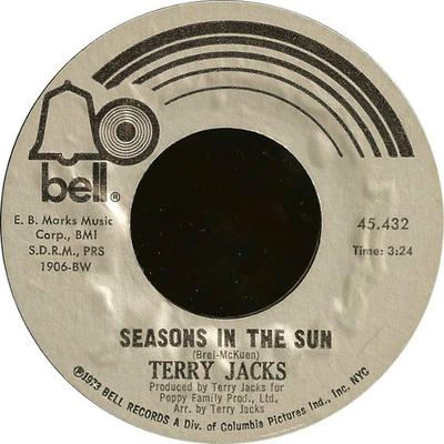 7-Zoll Schallplatte TERRY JACKS - Seasons In The Sun / Put The Bone I 45432 Bell Records 1974 US Rock Gebraucht