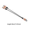 Heavy Duty Flexible 30cm Audio Adaptor 1 Female to 2 Male 3 Pin Patch Y Cable for Mixer Equelizer