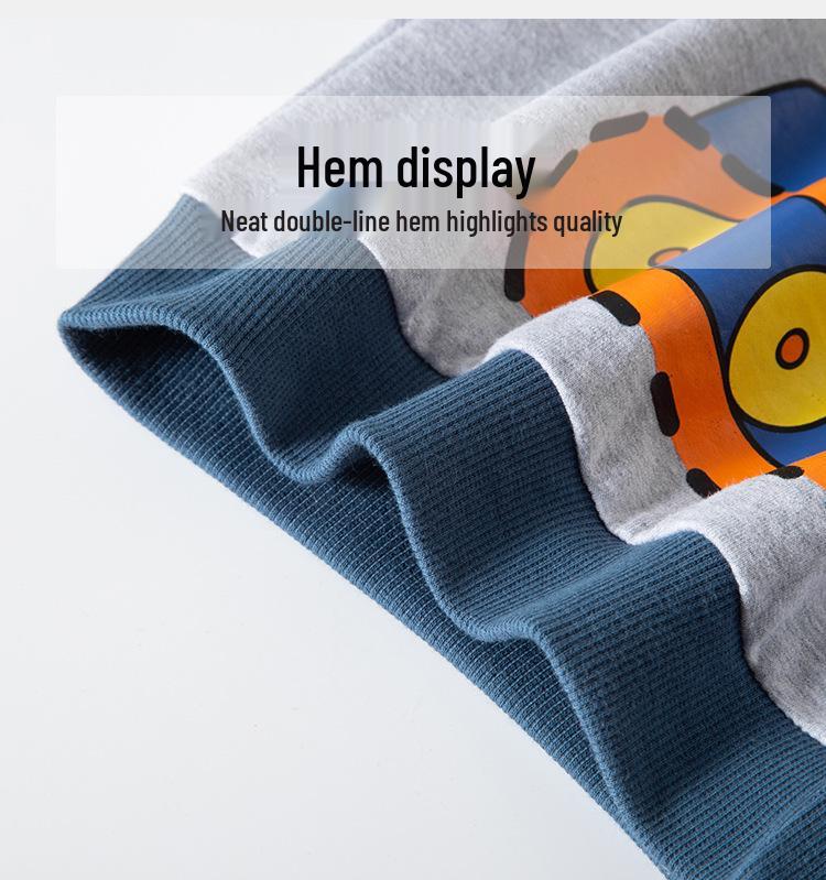 2026 New Spring & Autumn Korean Style Baby Long Sleeve Pure Cotton Cartoon Hoodie