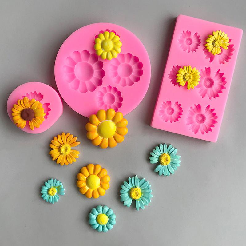 3D Gänseblümchen Silikon Kerzenform Aromatherapie Seifenform Für Kerzenherstellungs-Set DIY Blume Handgemachte Kerzen Tonform