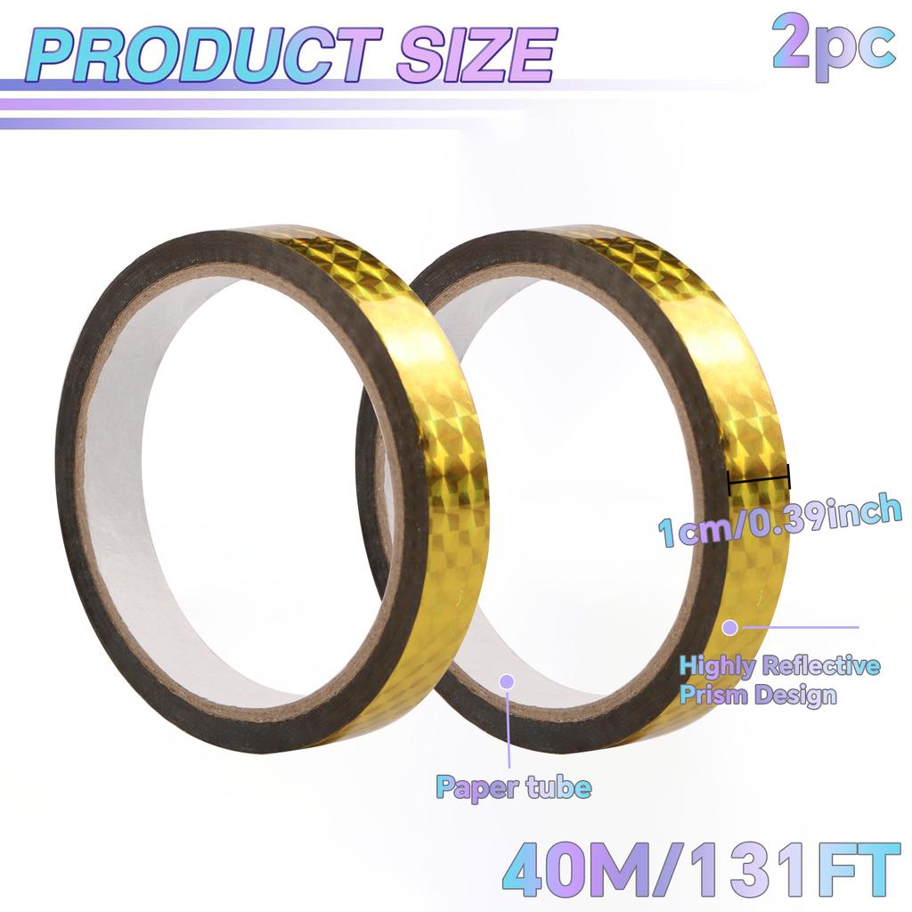 Ruban Décoratif Laser Auto-Adhésif Bricolage Paillettes Fête Emballage Cadeau Décoration Maison Ruban Autocollant Estampage à Chaud Ruban Or Argenté