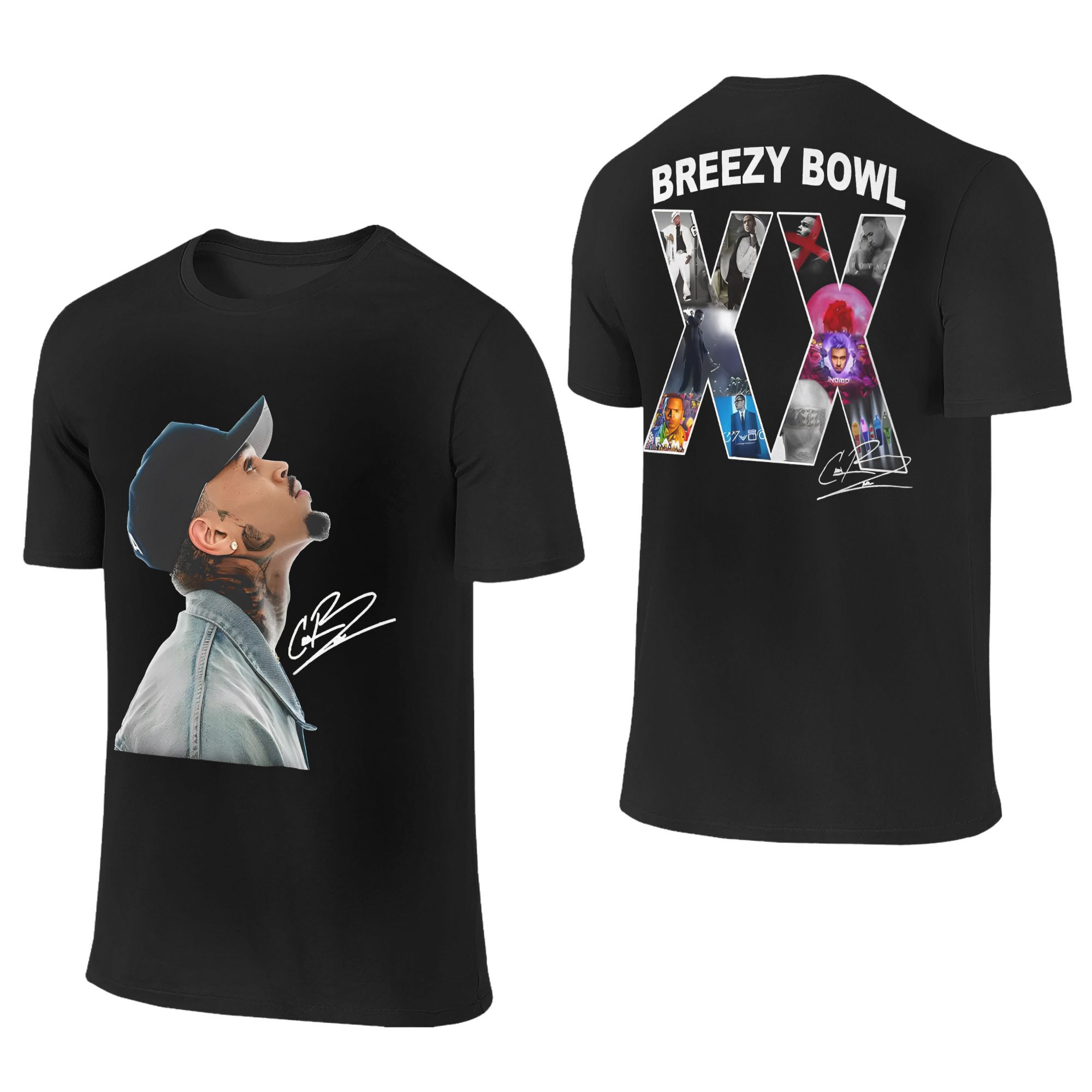 

Humorous Chris Brown Breezy Bowl XX Tour 2025 T-Shirt Men Women O Neck 100% Cotton T Shirt Rapper Tee Shirt 4XL 5XL 6XL Clothes M