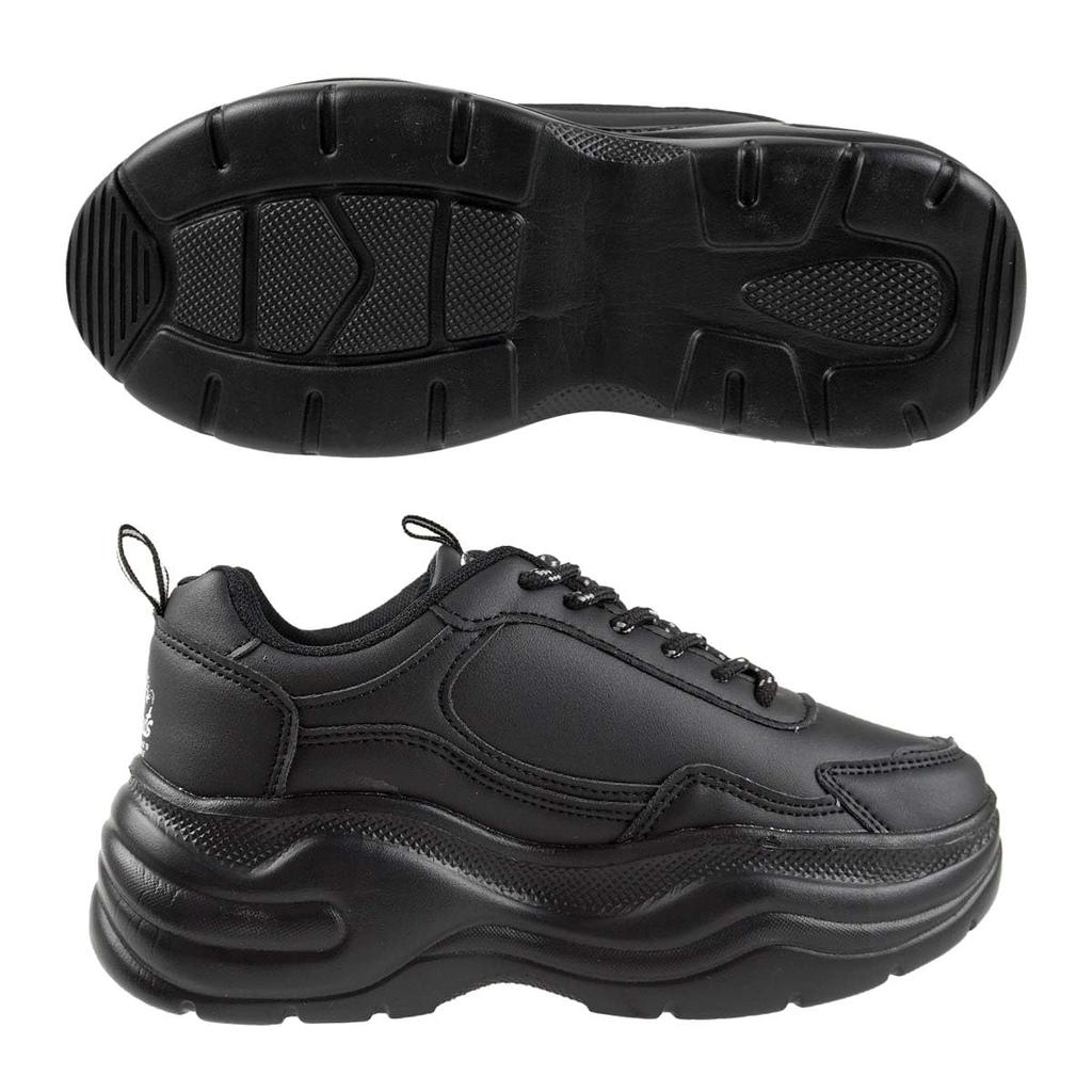 Thick Sole Sneakers Snoopy Stylish Casual Shoes Simple cm [Peanuts] Lace-up Women's PN8271-01 23.0