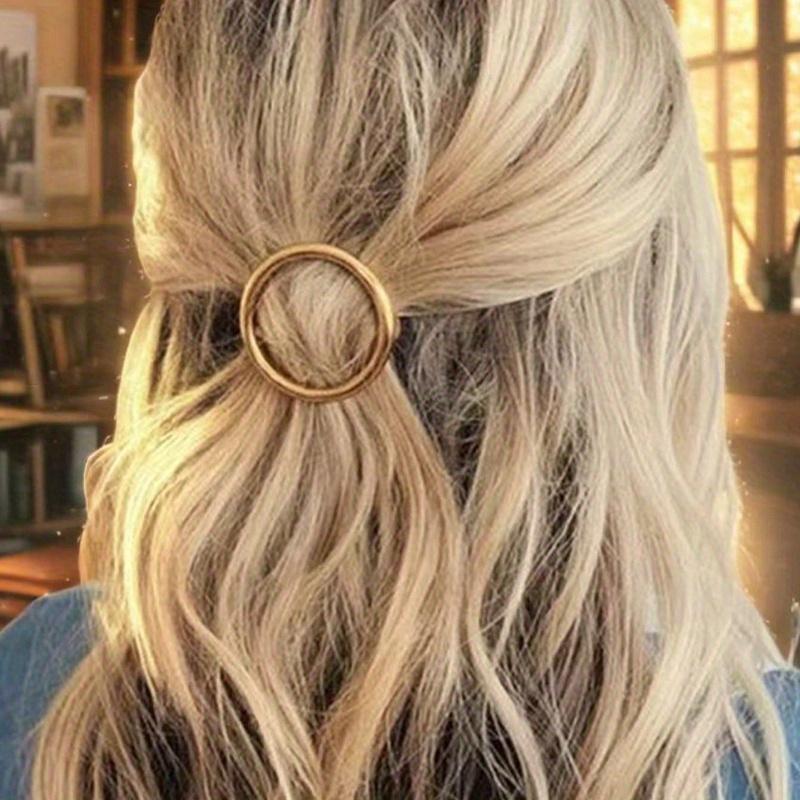 Elegant Round Zinc Alloy Hair Clip