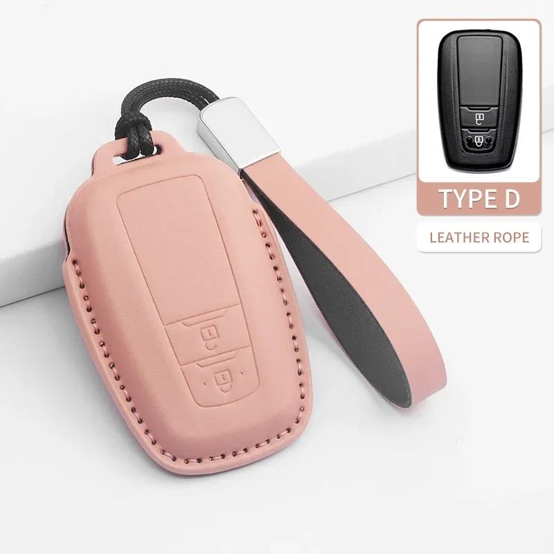 2/3 Tasten Auto Schlüsselhülle Schale Fob für Toyota Prius Camry Corolla CHR C-HR RAV4 Land Cruiser Fernbedienung Schlüsselanhänger PU Zubehör