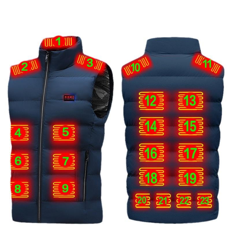 23 Districts Unisex USB Electric Heated Vest for Skiing & Fishing