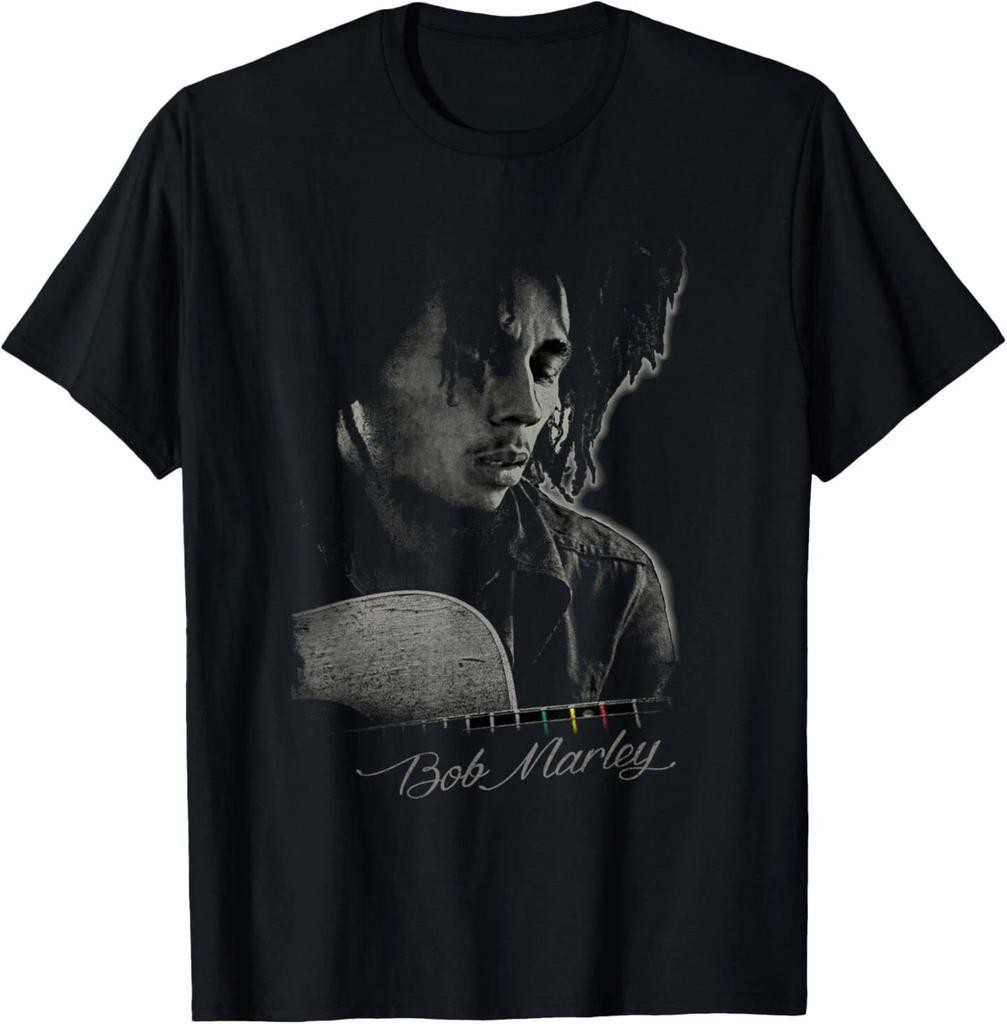 Bob Marley Catch A Fire Guitar Tee T-Shirt