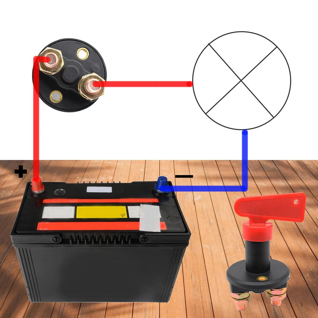 Kill Switch Terminal Cutoff Switch 2 Poles 2 Holes Isolator Switch with