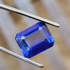 10  Cts Heated Ceylon Blue Sapphire Emerald Cut Certified Loose Gemstone