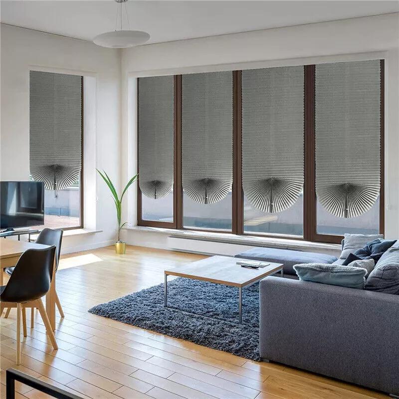 Shades Self-adhesive Half Windows Non-woven Folding Curtain Bathroom Balcony Living Room Balcony Curtains Pleated Blinds