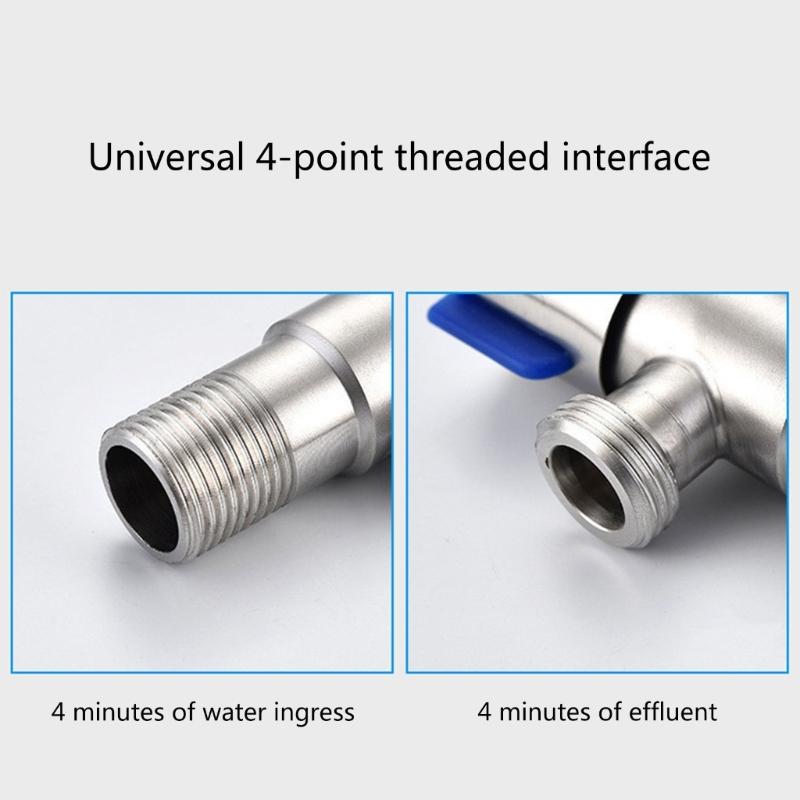 Upgraded 304 Steel Angle Faucet Convenient Water Control Solution G1/2 Thread Versatile for Kitchen Bathroom Durable