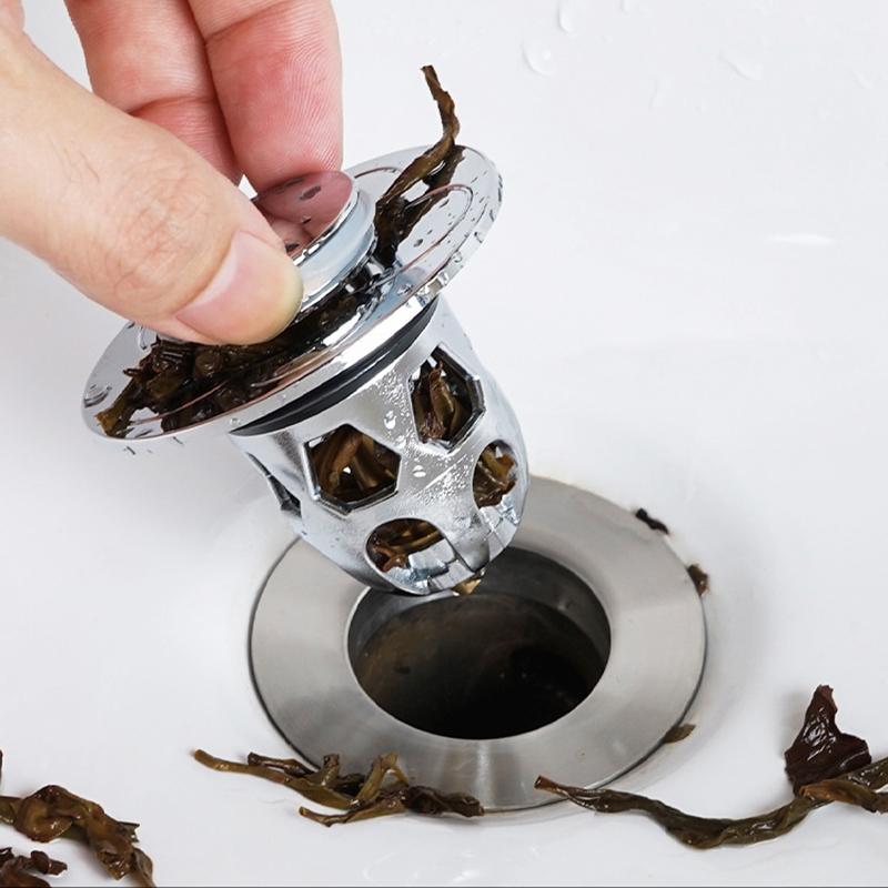 WTEMPO 1 buc chiuveta de spălat dop universal de scurgere tip de apăsare cu miez care săritor de scurgere chiuvetă baie duș scurgere de podea rezistentă la mirosuri și insecte