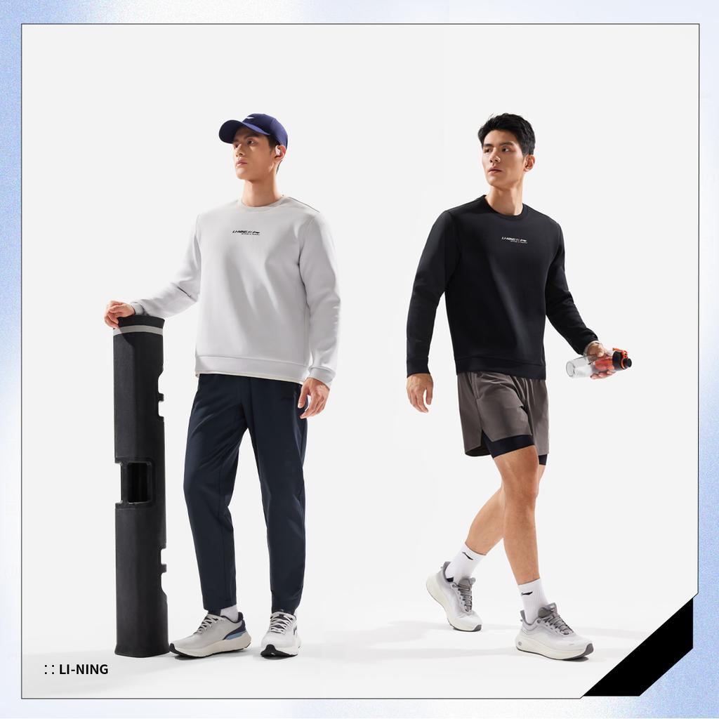 Li-Ning 3D Round Neck Logo Sweatshirt Men sweatshirts AWDW059-3