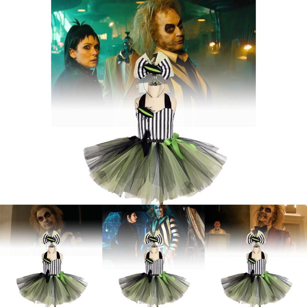 Adorable Beetlejuice Costume Dress For Kids Featuring Fun And Fluffy Design For Halloween