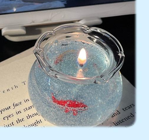1PC Aromatherapy Candle Bedroom Companion Gift Mini Fish Tank Aromatherapy Candle Birthday Gift Home Decoration