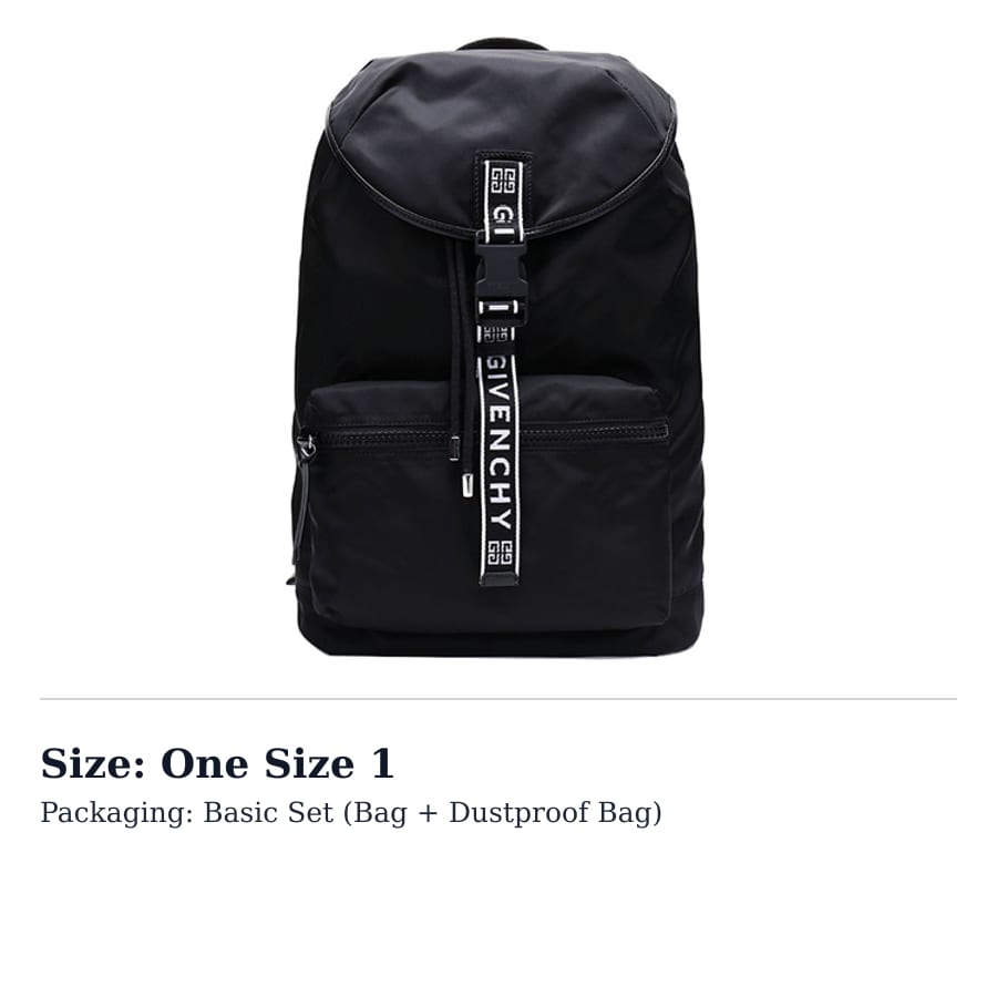 GIVENCHY 4G Polyamide Backpack Men's Black BK500MK0B5-004