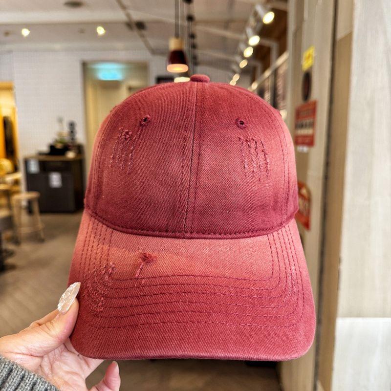 

Baseball Cap for Women 2025 New Arrival Wide Brim Big Face Small Sun Protection Sun Hat Big Head Circumference Peaked Cap Red