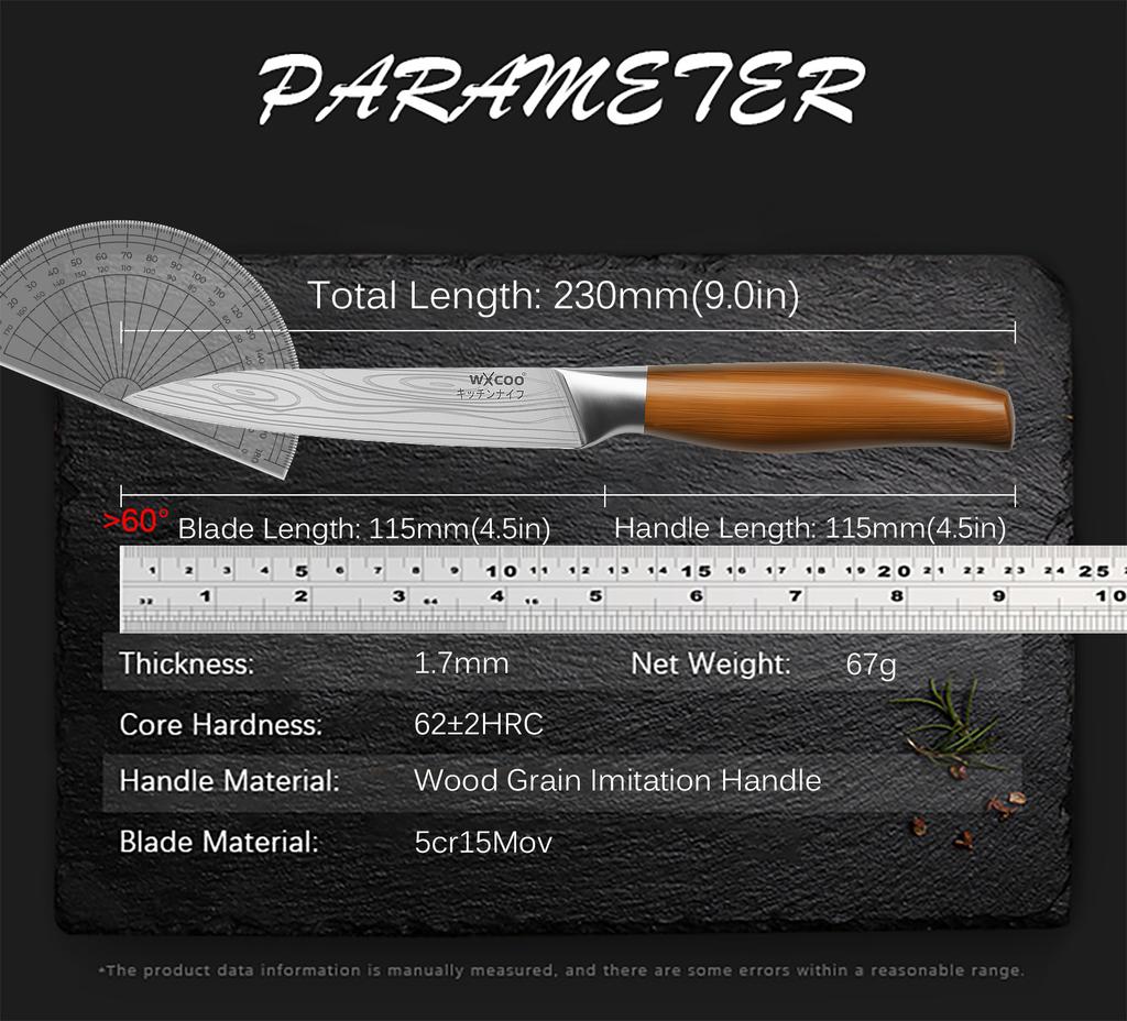 Japanese Style Kitchen Knife Stainless Steel Kitchen Fruit Paring Knife Perfect for Househould Fruit Peeler Cutter Slicer Knife