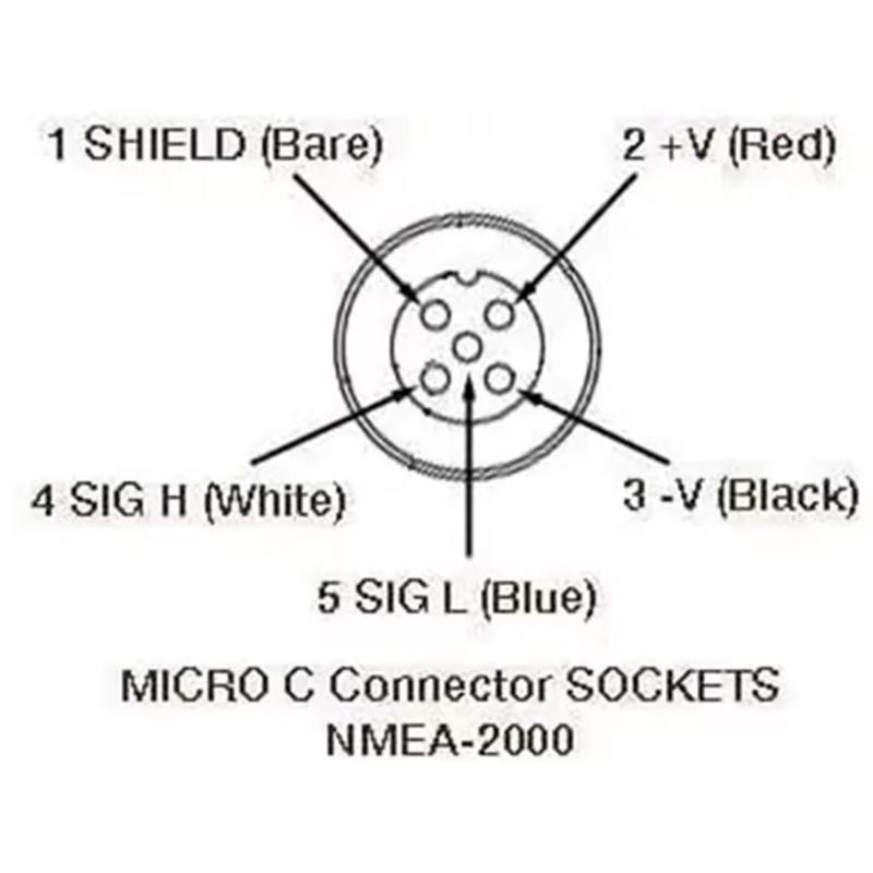 Replacement T Connector 4 Port M12 Thread for NMEA 2000 Networks T-Connector Universal Multi Port Connector
