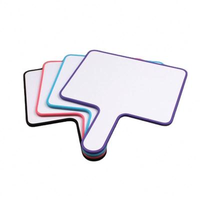 Double-Sided MDF Whiteboard Glossy Surface 21x30cm Foldable Dry Erase Answer Paddle Scoreboard Lapboard