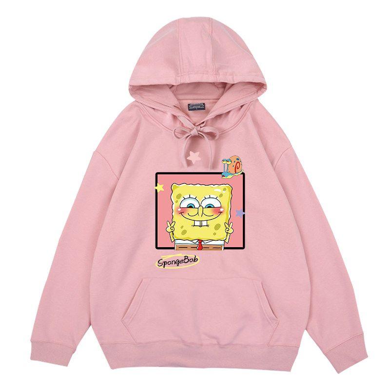 

Hot Selling SpongeBob SquarePants Loose BF Lazy Style Pai Big Star Hoodie Explosive Street Salt Couple Dress Ins Trendy Top S