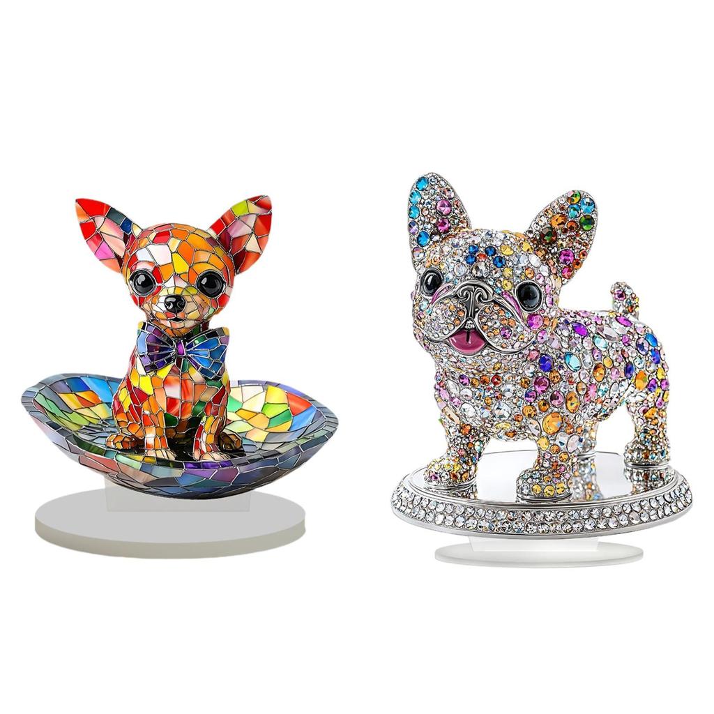 Dog Acrylic Sign Home Decor Indoor Outdoor Puppy Plate 2D Flat Acrylic Ornament for Holiday Christmas Xmas Festival Living Room