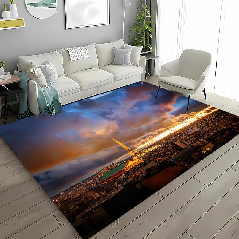 Paryż Wieża Eiffla Dywan Antypoślizgowy Dywanik Obszarowy Dywany do Domu Salon Sypialnia Dziecięca Sofa Wycieraczka Kuchenna Dywanik na Podłogę Dekor