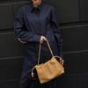 New Model Women's Genuine Leather Cloud Bag: Top Grain Cowhide Drawstring Purse & Crossbody Clutch