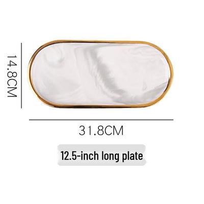 Bandeja de Almacenamiento de Mármol Estilo Nórdico
