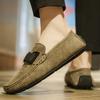 Suede Leather Man All-match Loafers Luxury 2024 Casual Shoes for Men Boat Shoes Handmade Men Slipon Driving Shoes Male Moccasins