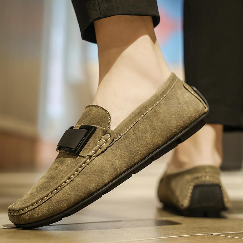 Замшевые кожаные мужские мокасины All-match Luxury 2024 Повседневная обувь для мужчин — фото 4