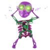 Yousheng Kinder Aufziehbares Tanzendes Skelett Spielzeug mit LED-Licht Halloween Elektrisches 3D Schwingendes Gelenkskelett Federwerk Spielzeug Schreibtischdekoration