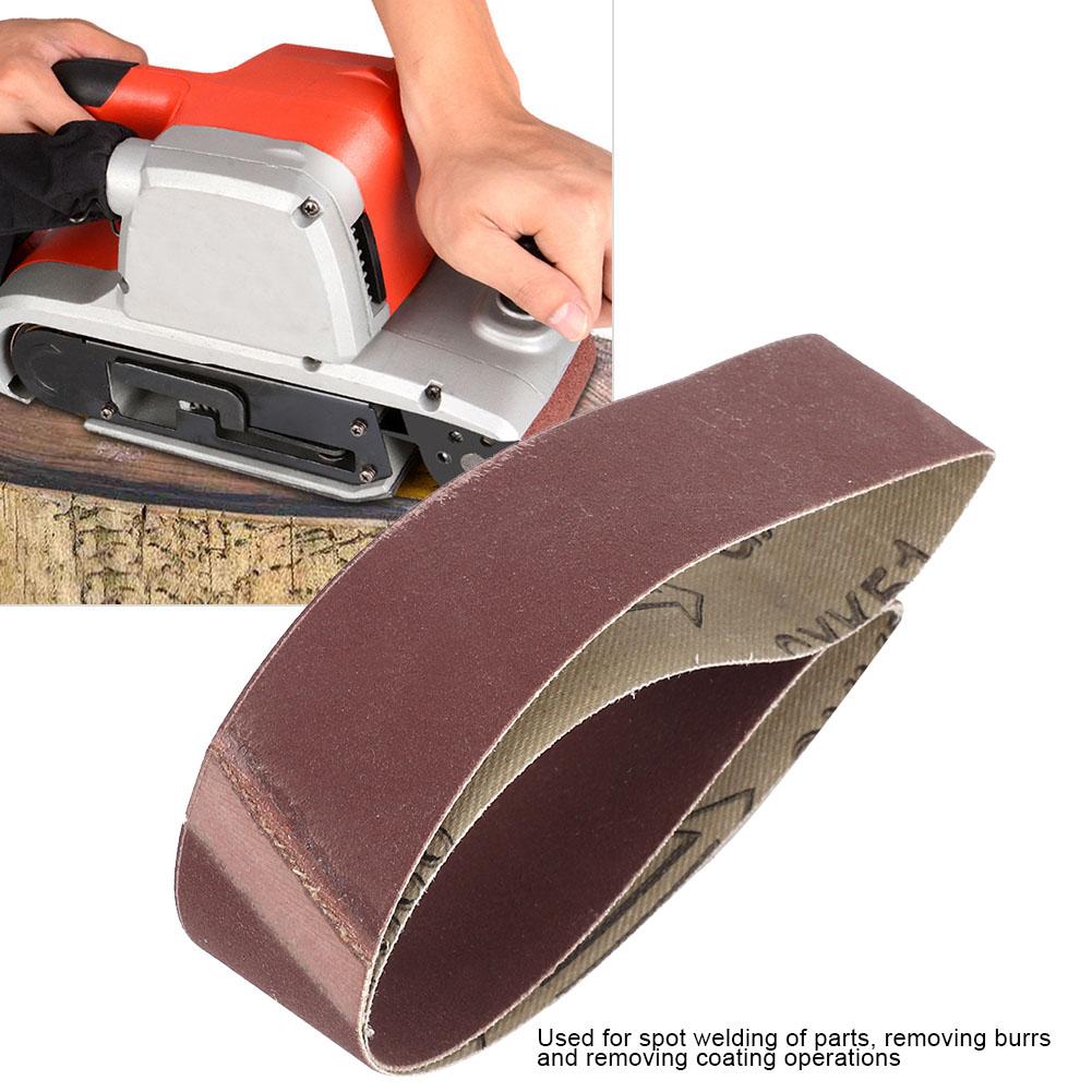 10pcs Alumina Abrasive Belt Sanding Band Grinding Polishing Sandpaper Straps 533*30 (800 Grit)