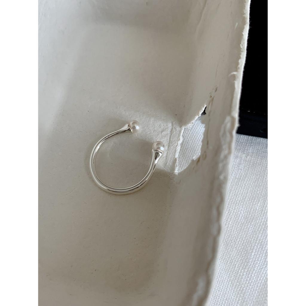 Chic Layered Chain Pearl Adjustable Ring For Women In Contemporary Fashion Style