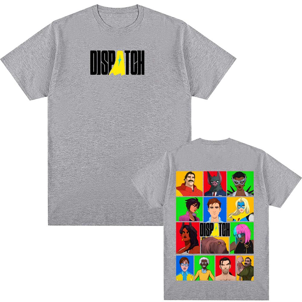Dispatch Game Graphic Printing TEE Manga Style Game Logo Collage Pattern Printing Tops Cotton Comfortable High Quality Soft Tees