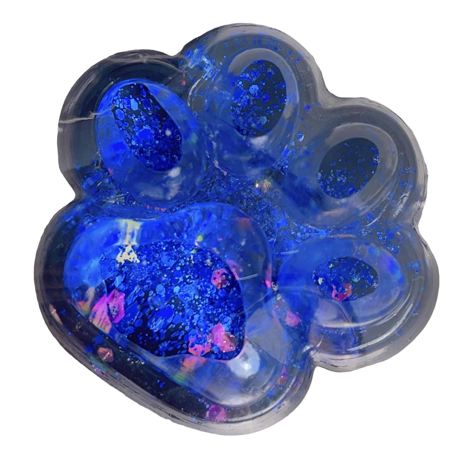 

Блестящая сжимаемая игрушка в виде кошачьей лапки для всех возрастов, снимает стресс, медленно нарастает давление, эластичная игрушка для использования дома и в офисе синий