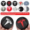 4pz 56mm Tappo Mozzo Tesla Tappo Centrale Logo Adesivo di Alta Qualità per Tesla Model 3 Y S X Adesivo Auto Personalizzato Accessori Auto