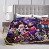 Super Warm Blanket Camping   2025 H-Hazbin Hotel Anmie Throw Blanket  Flannel Bedspread For Bedroom Comfortable Sofa Bed Cover
