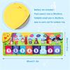 Music Game Mat Musical Piano Mat for Kids Floor Keyboard Dance Mat with 8 Animal Sounds Baby Mat Study Educational Toys
